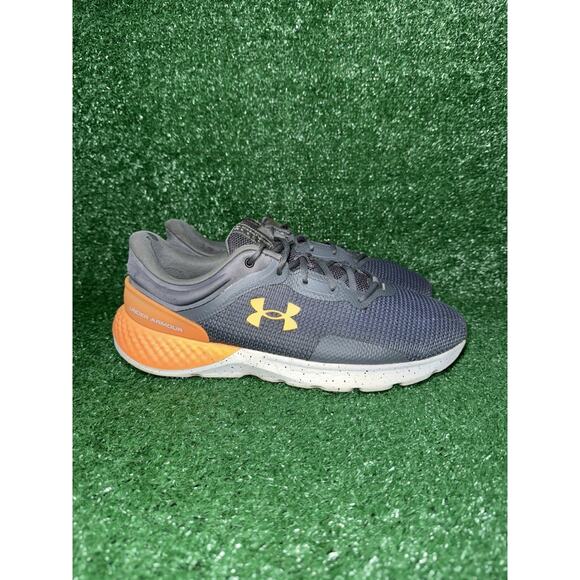 Under Armour Other - Under Armour Gray and Orange Athletic Shoes Size 4E